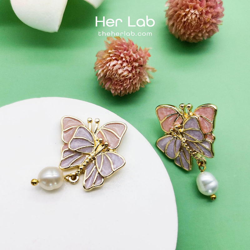 Monarch Butterfly Earrings in 18k Gold with Diamonds – Simon G. Jewelry